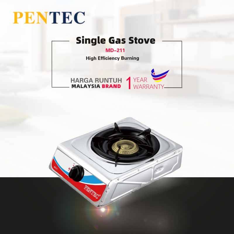 PENTEC Aluminium Gas Stove MD211 Home Use Cook High Efficiency Burning