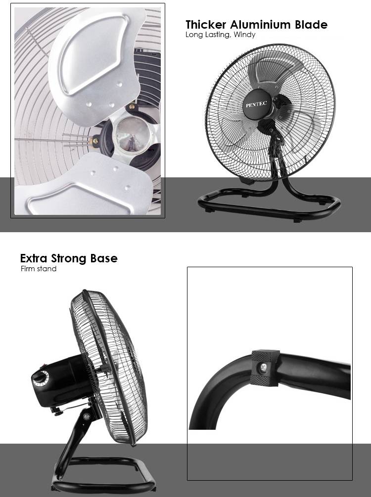 PENTEC Fan TAC1661 Floor Fan 18 Inch Steel Industrial Fan