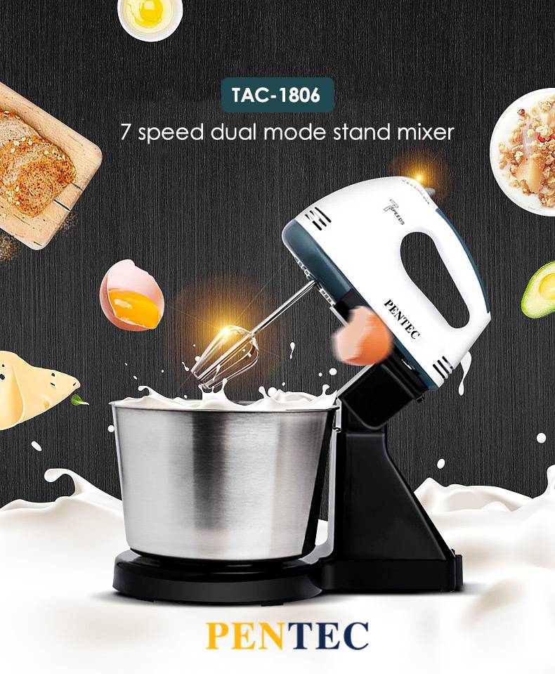 PENTEC Stand Mixer Hand Dual Mode TAC1806 Mixer Hand Mixer Bowl