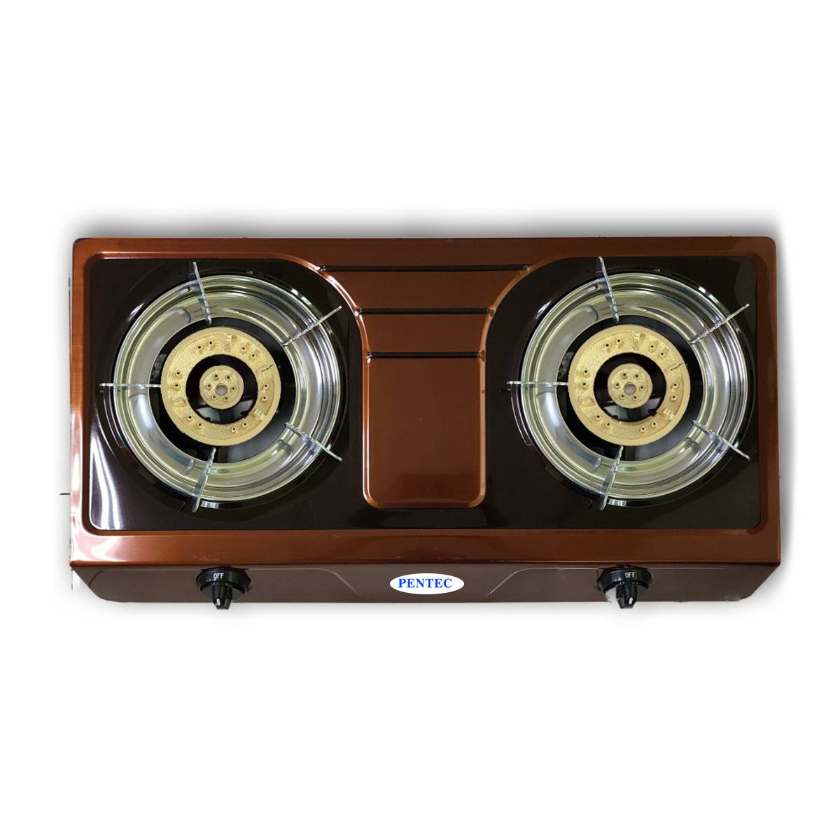 PENTEC Stainless Steel Gas Stove 2 Fire MD83 Brown Colour Modern