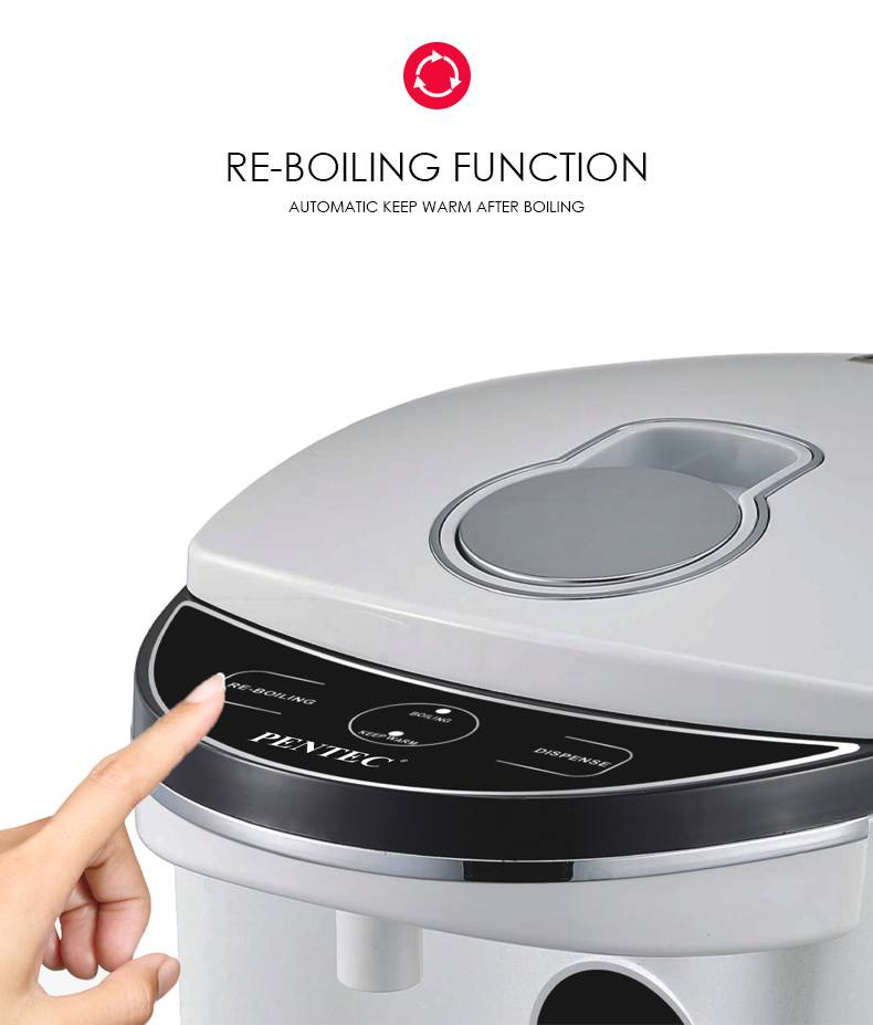 PENTEC Electric Thermo Pot Warm Keep Water Milk Baby 4 Litres Interior