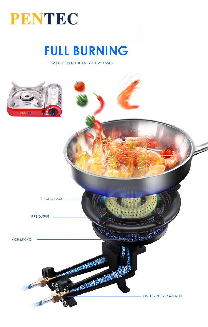 Pentec Mini Portable Gas Stove FL08 ALUMINIUM GAS STOVE HIGH