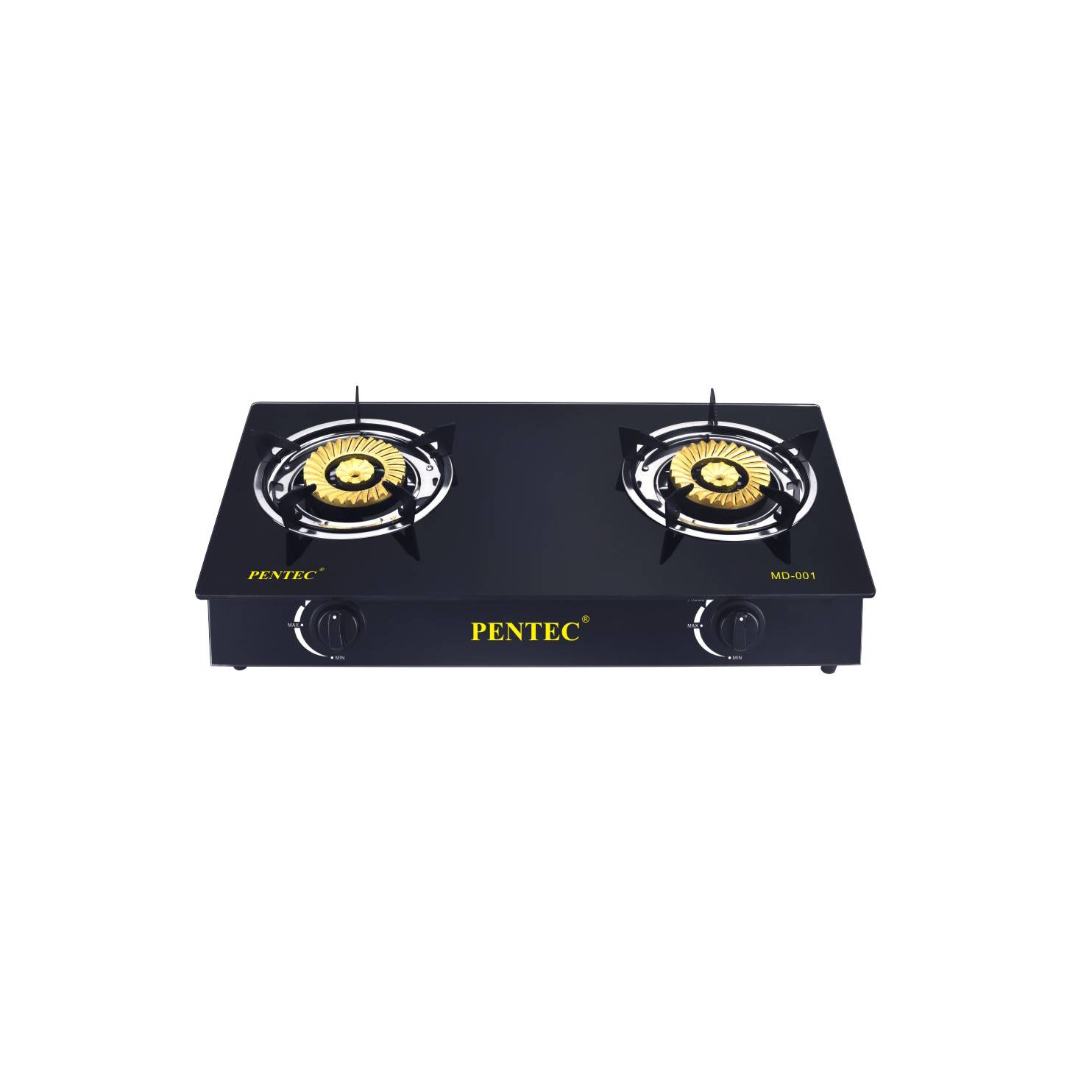 Malaysia PENTEC Premium Glass Hob Gas Stove 2 Fire MD007